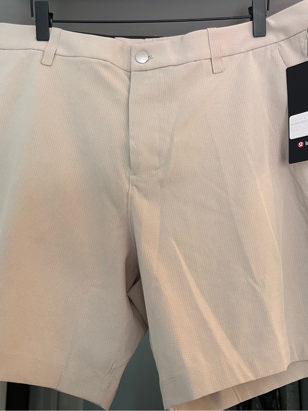 Lululemon athletica Men's Cream Flat-Front Performance Shorts